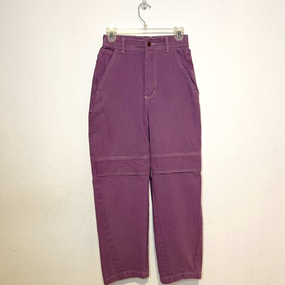 Valija Double Knee Baggy Denim Jeans in Lilac